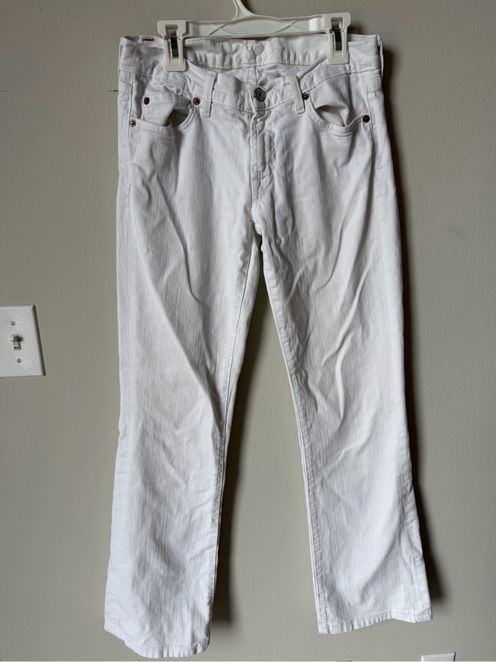 7 For All Mankind White Denim Jeans
